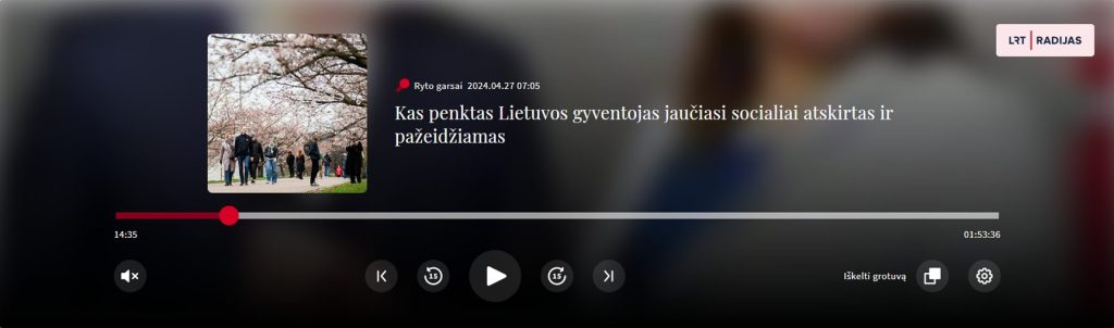 LRT radijas Kas penktas Lietuvos gyventojas jauciasi socialiai atskirtas ir pazeidziamas 1